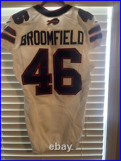 Broomfield #46 Buffalo Bills Nike Jersey White NFL Size 40 2015 Game Issued