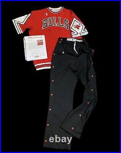 Bulls Jordan Sand Knit Game Worn Issued Warm up 1987 UDA PSA Champion Jersey