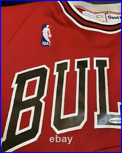 Bulls Jordan Sand Knit Game Worn Issued Warm up 1987 UDA PSA Champion Jersey
