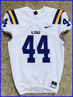CHAMPIONLSU TIGERSAuthentic NIKE Game Cut/Issued Football Jersey Large #44