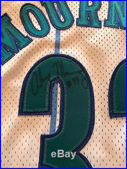 Charlotte Hornets Game Issued Alonzo Mourning Signed Jersey