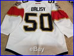 CHASE BALISY 16'17 White Florida Panthers Reebok Game Issued Hockey Jersey 56