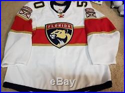 CHASE BALISY 16'17 White Florida Panthers Reebok Game Issued Hockey Jersey 56