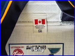 Cade Fairchild Game Issued St Louis Blues White Jersey