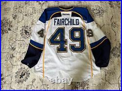 Cade Fairchild Game Issued St Louis Blues White Jersey