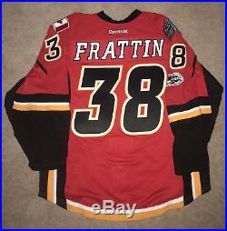 Calgary Flames Matt Frattin Game Issued 2016-17 Jersey 56 Home Red