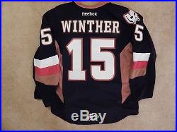 Calgary Hitmen (WHL) Game issued WINTHER CCM Jersey size 56