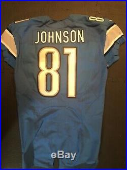 Calvin Johnson Game Used Worn Issued Jersey Detroit Lions Mears LOA