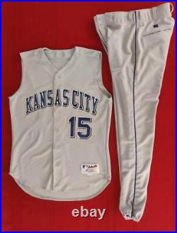 Carlos Beltran Kansas City Royals MLB Game Issue Road Uniform Vest & Pants