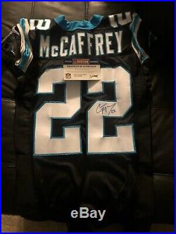 Carolina Panthers Christian Macaffrey Un Used Un Worn Game Issued Signed Jersey