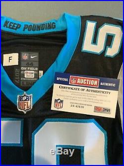 Carolina Panthers, Luke Kuechly Autographed Team Issued Game Worn Jersey, 2017