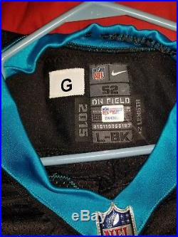 Carolina Panthers signed team issued/Game issued Greg Olsen Jersey. Size 52