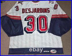 Cedric Desjardins Hartford Wolfpack 2015 Anti Bullying Game Issued Goalie Jersey