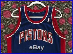 Champion 1993 Blank Detroit Pistons Team Issued Pro Cut Game Jersey Isiah Thomas