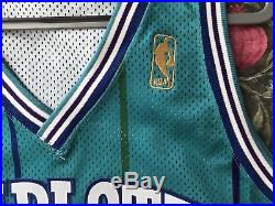 Champion 1996-97 Blank Charlotte Hornets Team Issued Pro Cut Game Jersey Gold 44