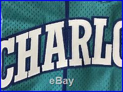 Champion 1996-97 Blank Charlotte Hornets Team Issued Pro Cut Game Jersey Gold 46