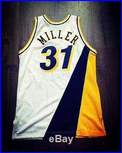 Champion Game Jersey Issued Pacers Jersey Used Worn Reggie Miller Jersey 44+2