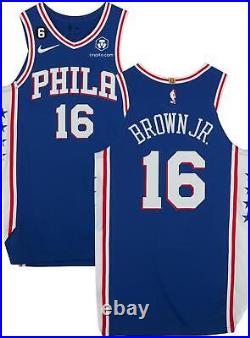 Charlie Brown Jr. Philadelphia 76ers Player-Issued #16 Blue Jersey Item#12768210