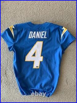 Chase Daniel #4 Los Angeles Chargers Game-Issued NFL Football Jersey Home