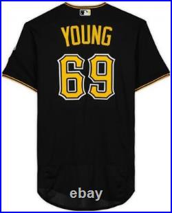 Chavis Young Pittsburgh Pirates Player-Issued #69 Black Home Jersey