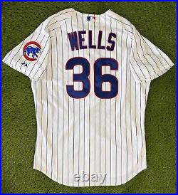 Chicago Cubs Randy Wells Game Team Issued Used Worn MLB Baseball Jersey 2012 50