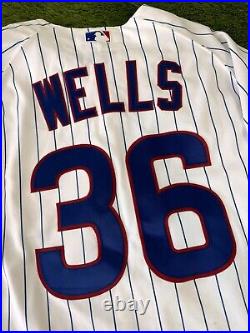 Chicago Cubs Randy Wells Game Team Issued Used Worn MLB Baseball Jersey 2012 50