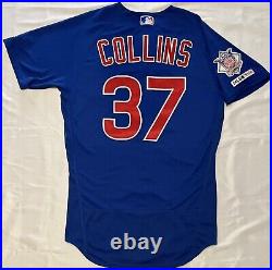 Chicago Cubs Team Issued Authentic Blue Road Jersey MLB Hologram Collins #37