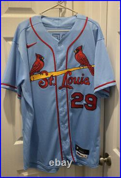 Chris Carpenter 20 Game Used/Worn/Issued St. Louis Cardinals Powder Blue Jersey