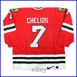 Chris Chelios 1997-98 Chicago Blackhawks Nike Game Issued Home Red Nike Jersey