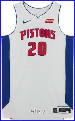 Chris McCullough Detroit Pistons Player-Issued #20 White Jersey
