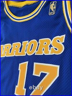 Chris Mullin warriors game jersey gold logo 96-97 champion issued used worn