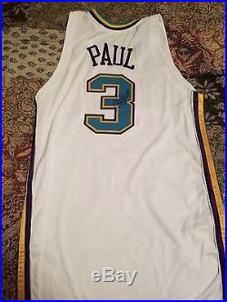 Chris Paul Signed Game Issued Pro Cut Rookie Jersey Special OKC Jersey
