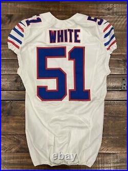 Chris White PSA DNA COA Throwback Buffalo Bills Game used/issued jersey