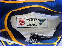 Christian Hanson Game Issued St Louis Blues White Jersey