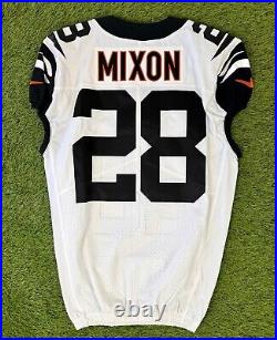 Cincinnati Bengals Team Issued Joe Mixon 2022 Alternate NFL Football Game Jersey