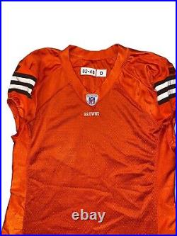 Cleveland Browns Team Issued Orange Reebok Jersey NFL Football Blank Size 48