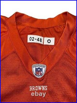 Cleveland Browns Team Issued Orange Reebok Jersey NFL Football Blank Size 48