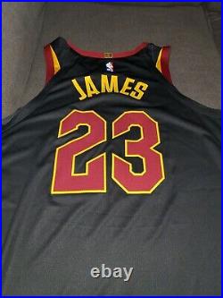 Cleveland Cavaliers 2018 Lebron James Game Jersey game issued worn used no coa