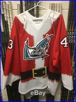 Colin Blackwell Game Issued San Jose Barracuda Santa Specialty Jersey