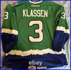 Connecticut Whale Team Issued AHL Jersey Hartford Wolf Pack Sam Klassen Green 58