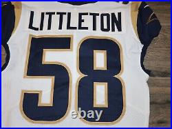 Corey Littleton Los Angeles Rams NFL Football Jersey Game Issue Nike 40 On Field