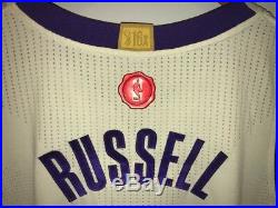D'Angelo Russell Signed Game-Issued 12/25/15 Lakers Rookie Jersey (Russell/JSA)