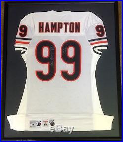 DAN HAMPTON HOF Chicago Bears Game Issued autographed Jersey in Frame RARE