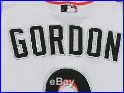 DEE GORDON size 40 #9 2017 Miami Marlins Game Jersey issued home white 3 PATCHES