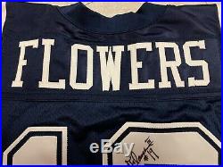 Dallas Cowboys #19 Flowers Autographed Double Star Game Issued Jersey Size 44