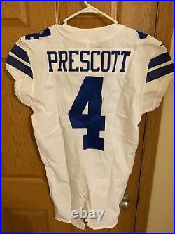 Dallas Cowboys Dak Prescott Team Issued White Game Jersey 2020 44 SKILL RFID