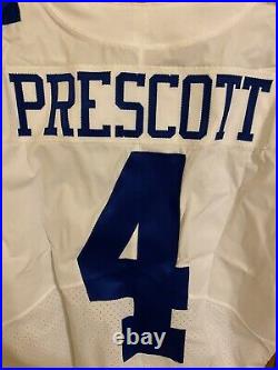 Dallas Cowboys Dak Prescott Team Issued White Game Jersey 2020 44 SKILL RFID