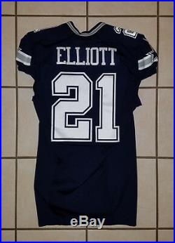 Dallas Cowboys Ezekiel Elliott 2016 Nike Away Team Issued Game Issued Jersey