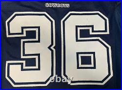 Dallas Cowboys Game Issued Authentic Jersey, Reebok Navy Blue Away Road, Sz 46