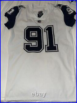 Dallas Cowboys Nike Color Rush Double Star Ladouceur 91 Game Issued Jersey